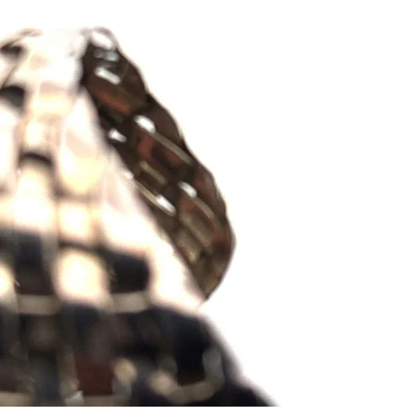 Very large woven 925 Sterling silver cuff bracelet - Picture 9 of 11